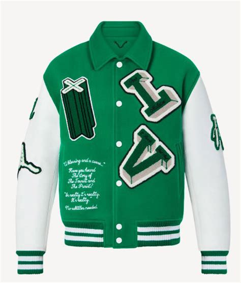 louis vuitton college jacke grün|VARSITY JACKET .